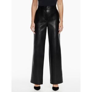 NEW ARITZIA BABATON Attitude Vegan Leather Flared Pants